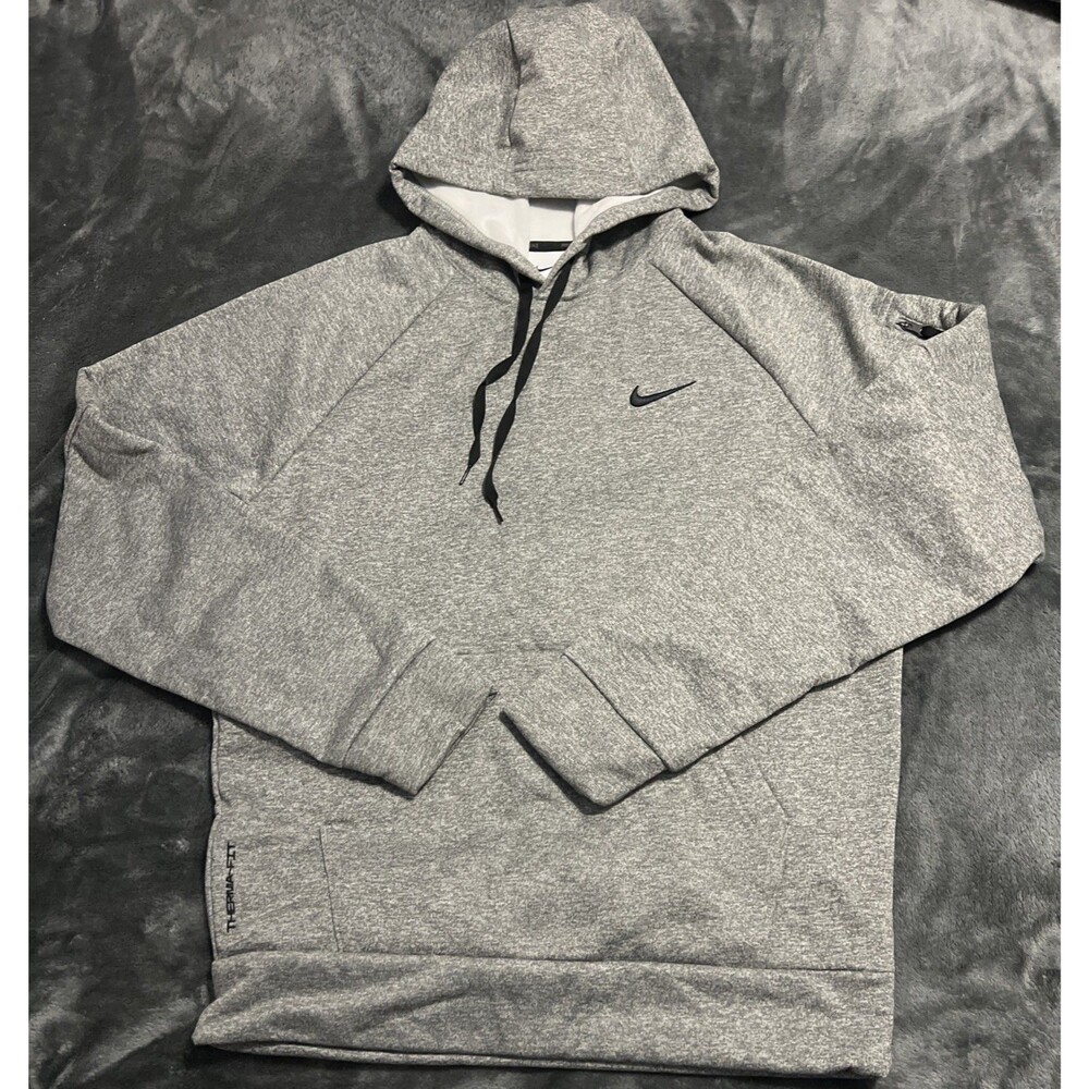 Medium Nike Therma-Fit Pullover Fitness Hoodie Men's DQ4834-063 Grey See Descrip